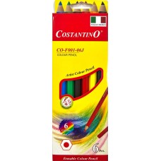 Costantin0 Erasable Thick colored Pencils Set / 6 Pcs 